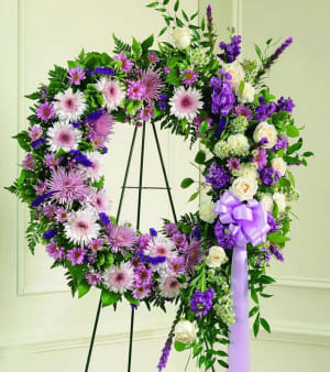 Shades of Purple Wreath-FNFSW-15 Flower Bouquet