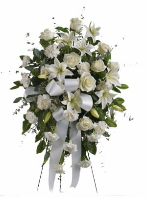 White Standing Spray-FNWSS-01 Flower Bouquet