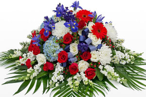 Patriot Casket Spray-FNPT-02 Flower Bouquet