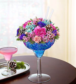 Blue Skies Floral Margarita Flower Bouquet