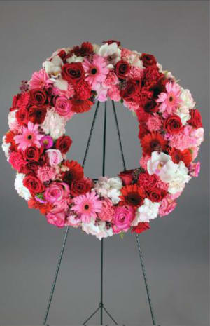 Ruby Reds Wreath-FNFSW-10 Flower Bouquet