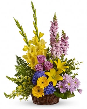 Table Top Sympathy Basket-FNFSB-19 Flower Bouquet