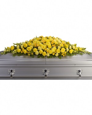 All Yellow Casket Spray-FNAY-03 Flower Bouquet