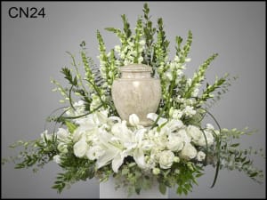 CN24 Classic Urn Scarf Flower Bouquet