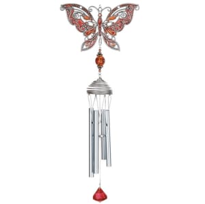 Butterfly Crystal Wind Chime Flower Bouquet