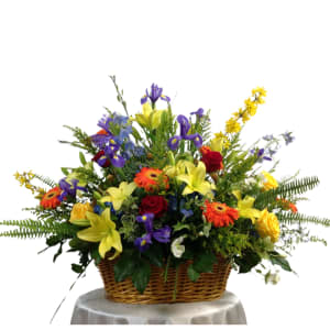 Large Spring Basket Flower Bouquet