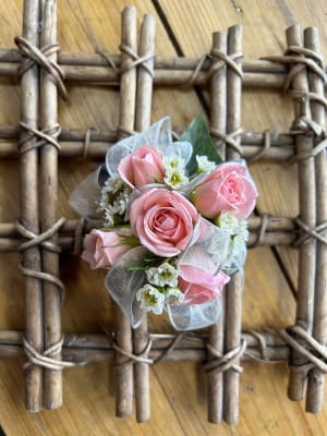 Pink Spray Rose Corsage Flower Bouquet