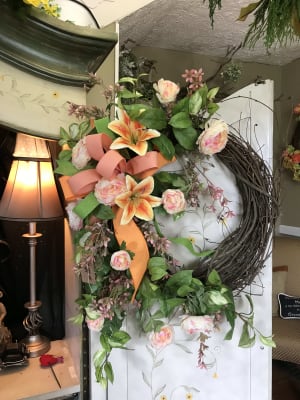 orange wreath for spring Flower Bouquet