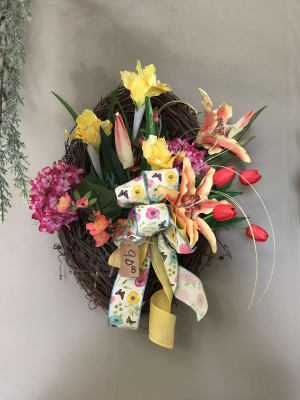 hanging basket with spring flowers Flower Bouquet