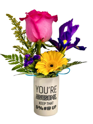 Pencil Cup - You're Awesome Flower Bouquet