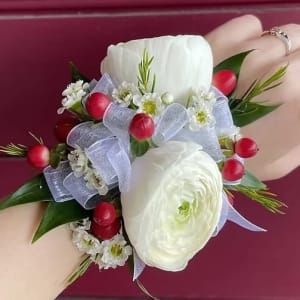 Ranunculus Wrist Corsage Flower Bouquet