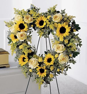 Forever Heart Standing Easel Spray Flower Bouquet