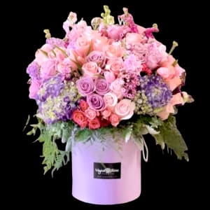 PINK ROSE GARDEN IN ANY COLOR BOX Flower Bouquet