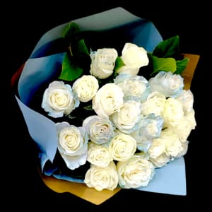 BABY BLUE & WHITE BOUQUET WRAP Flower Bouquet