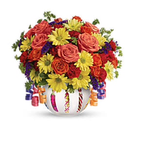 teleflora's birthday bowl Flower Bouquet