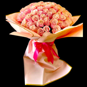 100 PINK ROSES BOUQUET Flower Bouquet