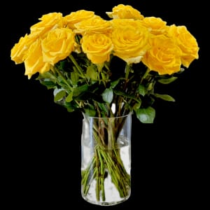 CLASSIC YELLOW IN VASE Flower Bouquet