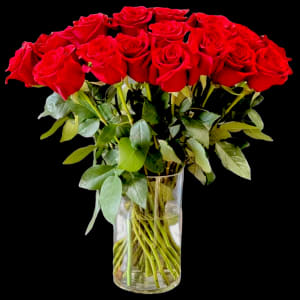 CLASSIC RED IN VASE Flower Bouquet