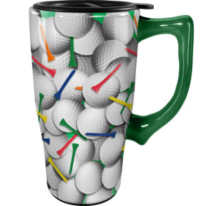 Golf Travel Mug Flower Bouquet