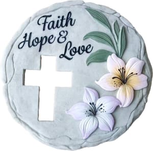 Faith Hope Love Stepping Stone Flower Bouquet