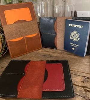 Hand-cut Passport Wallet Flower Bouquet