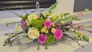 Cherished Cross Flower Bouquet