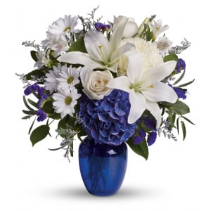 Beautiful in Blue by Teleflora Flower Bouquet