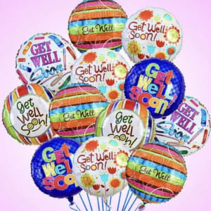 Get-Well Balloon Bundle Flower Bouquet