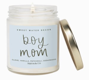 Boy Mom Candle Flower Bouquet