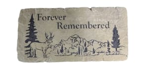 Forever Remembered Memorial Bench Flower Bouquet