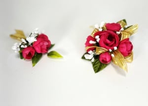 Keepsake Ranunculus Corsage and Boutonniere Set Flower Bouquet