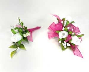 Keepsake Spray Roses Corsage and Boutonniere Set Flower Bouquet