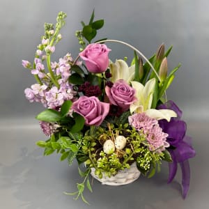 Basket of Spring by Rathbone's Flair Flowers Flower Bouquet