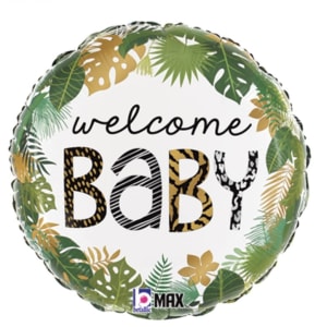 Welcome Baby Jungle Balloon Flower Bouquet