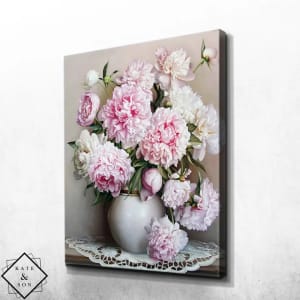 Pink Paint by Numbers Flower Bouquet