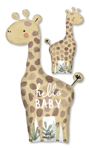 Baby Soft Jungle Giraffe Balloon Flower Bouquet