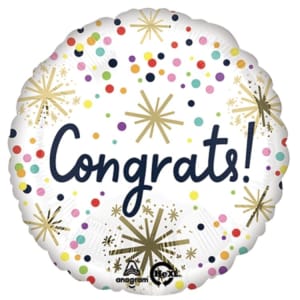 Congrats Confetti Sprinkle Balloon Flower Bouquet