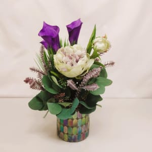 Purple Passion Silk Flower Bouquet