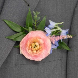 Pastel Florals Pocket Square Flower Bouquet