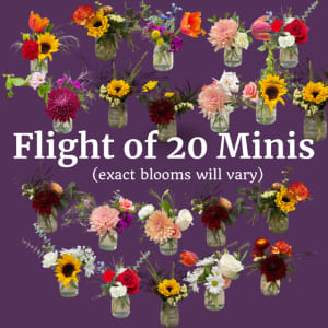 Flight of 20 Flower Bouquet