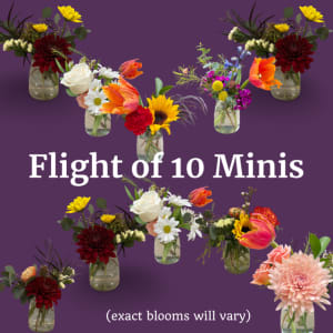 Flight of 10 Flower Bouquet