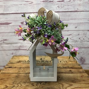 Dainty Lavender Silk (Artificial) Lantern Flower Bouquet