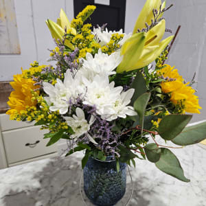 Coastal Blue Arrangement Flower Bouquet