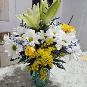 Coastal Blue Arrangement Flower Bouquet