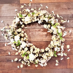 Flowering Fruit Blossom Articial Wreath, door-sized Flower Bouquet