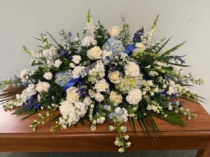 Serene Sky Collection- Casket Spray Flower Bouquet