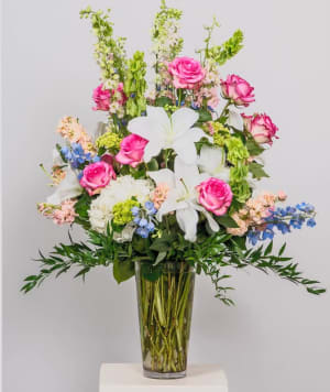 Pastel Vase Arrangement Flower Bouquet