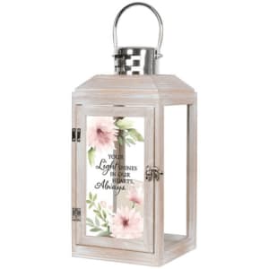 Light Shine Lantern 14" Flower Bouquet