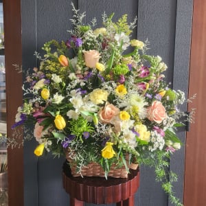 Victorian Garden Basket Flower Bouquet