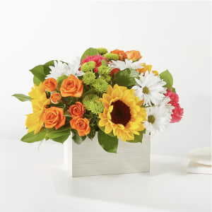 Sun-drenched Blooms Box Bouquet Flower Bouquet